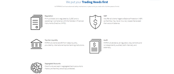 Regulación y seguridad FXprimus